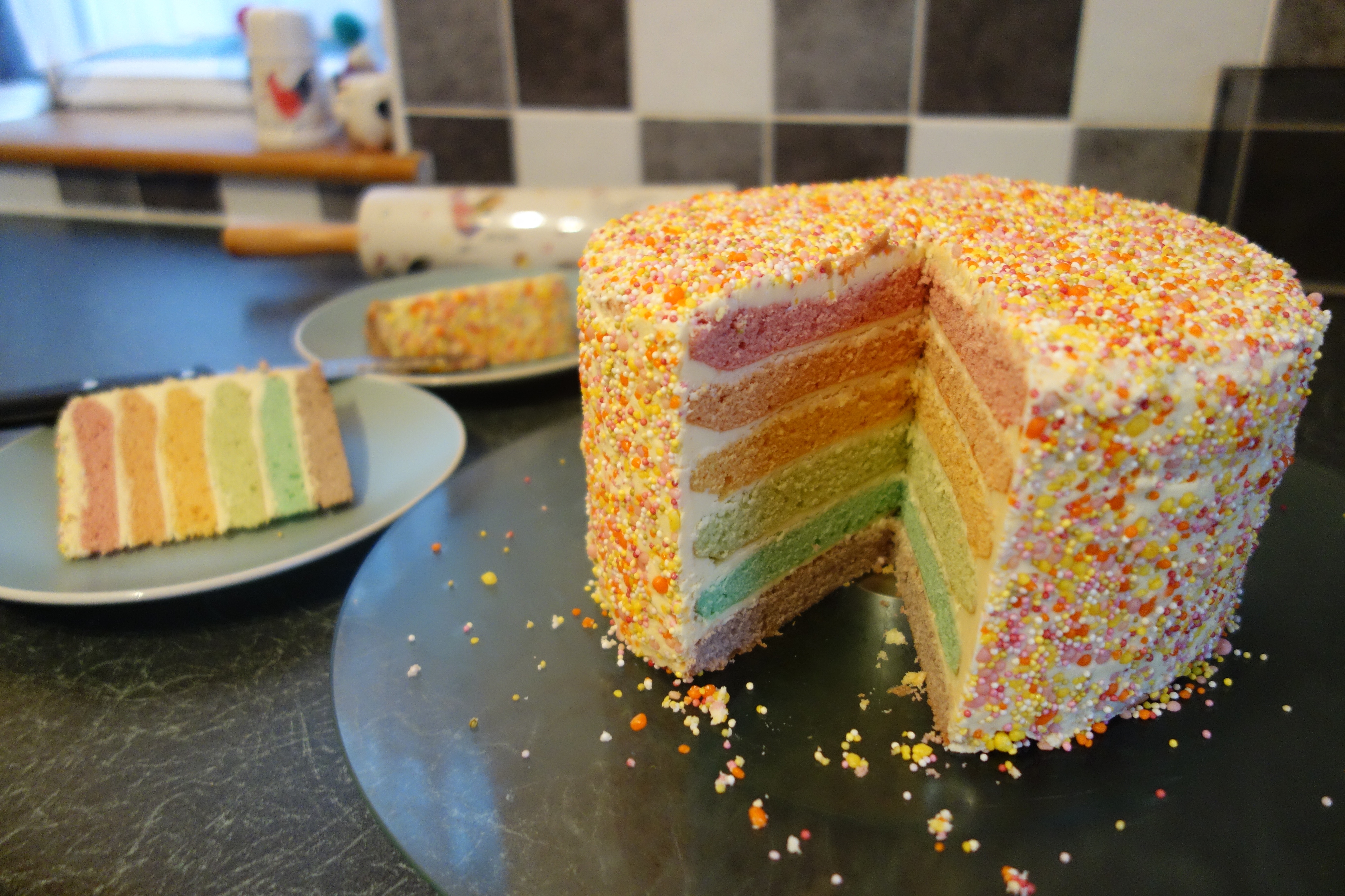 Rainbow Cake - Sweet Pea's